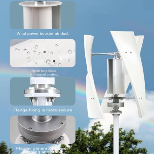 10000W Wind Turbine Generator Kit - Magnetic Levitation 12V/24V/48V/220V, Waterproof Charge Controller, Home/RV Roof Electricity Production Equipment