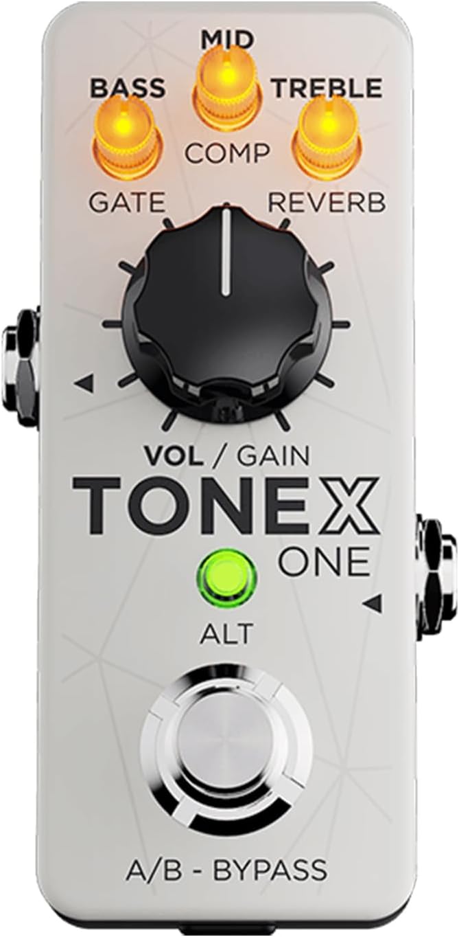 IK Multimedia TONEX One Bass Edition – Compact Bass Modelling Pedal with TRS Mono/Stereo Output, 20 Preset Slots, VIR™ Multi-IR Cabinets, Custom IR Loader, Tuner & 15 Pre/Post Effects
