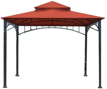 Garden Winds Replacement Canopy Top Cover for Summer Veranda Gazebo - Riplock 350 - Terra Cotta - TOP Tier 36