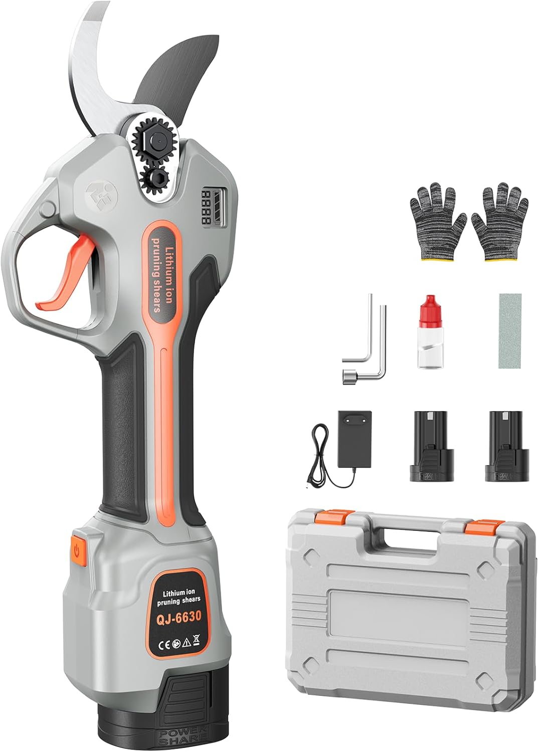 Electric Pruning Shears for Gardening,Garden Shears Brushless Trimming Branch Cutter 0.5 Second Shear Speed 0.9-1.5