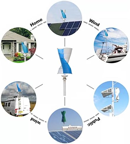 48V 3KW Vertical Axis Wind Turbine Generator Kit - Maglev, 24V to 120V, Three Phase Power System for Efficient Renewable Energy Production, Ideal for Home and Off-Grid Use