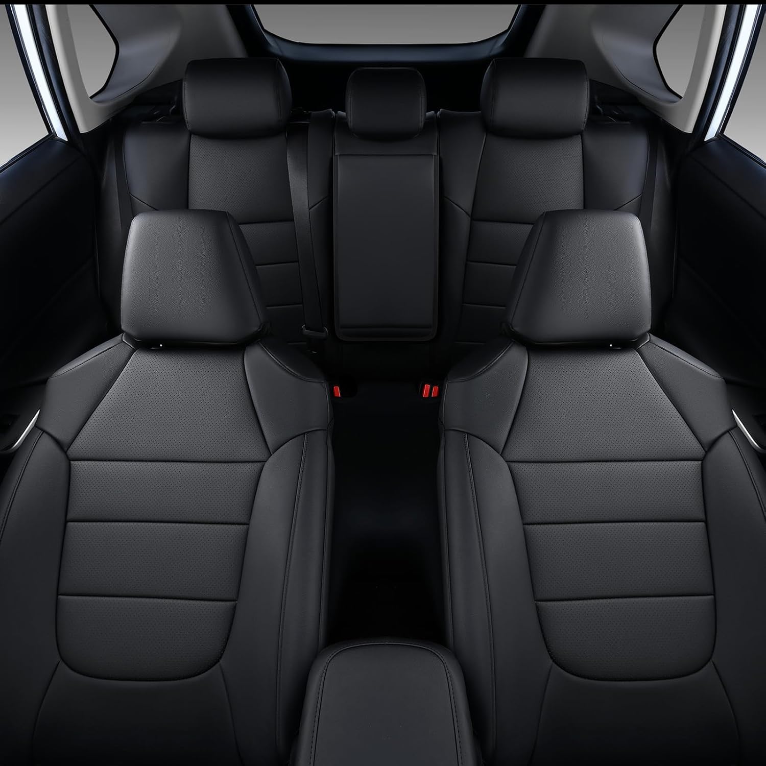 RAV4 Seat Covers, Custom Fit Toyota RAV4 2019 2020 2021 2022 2023 2024 2025, Full Covered Vehicle Accessories Fit for RAV 4 LE, XLE, XLE Premium, Limited - Black