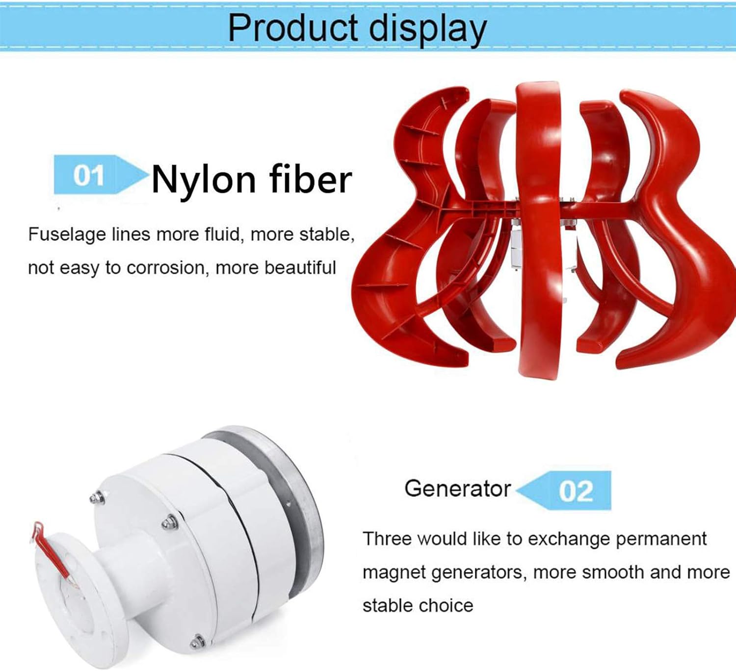 HLIGHT 9000W Wind Turbines Generator+ 12V/24V/48V Wind Turbines Horizontal Home Powers Windmill Energy Turbines Charge