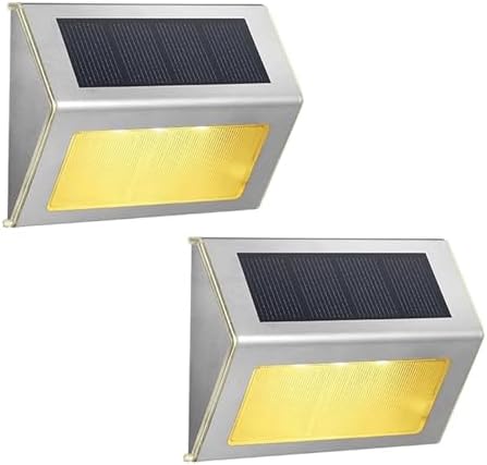 Bright LED Solar Step Lights, Waterproof Stainless Steel Outdoor Deck Lights for Stairs, Fences & Pathways - Energy-Efficient Garden Lighting Solutions
