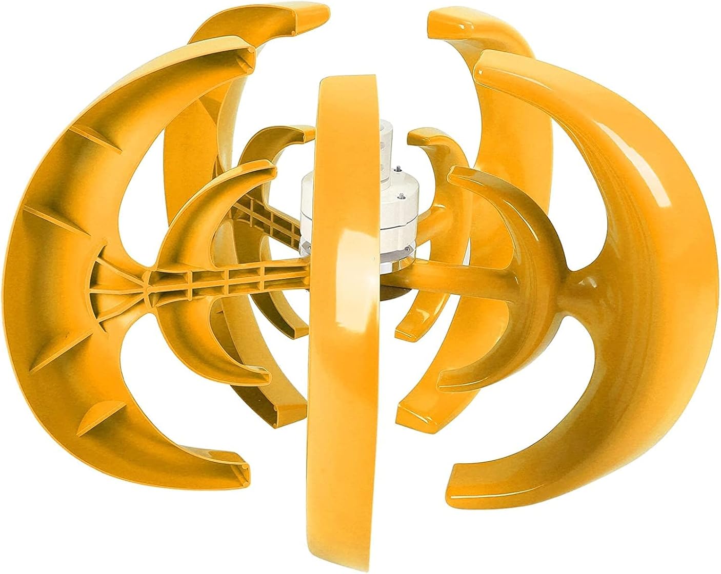 Wind Turbine, 5-Blade Vertical Axis Generator, Green Lantern Type Double-Layer Wind Generator, 8000W Power System Power Production Equipment