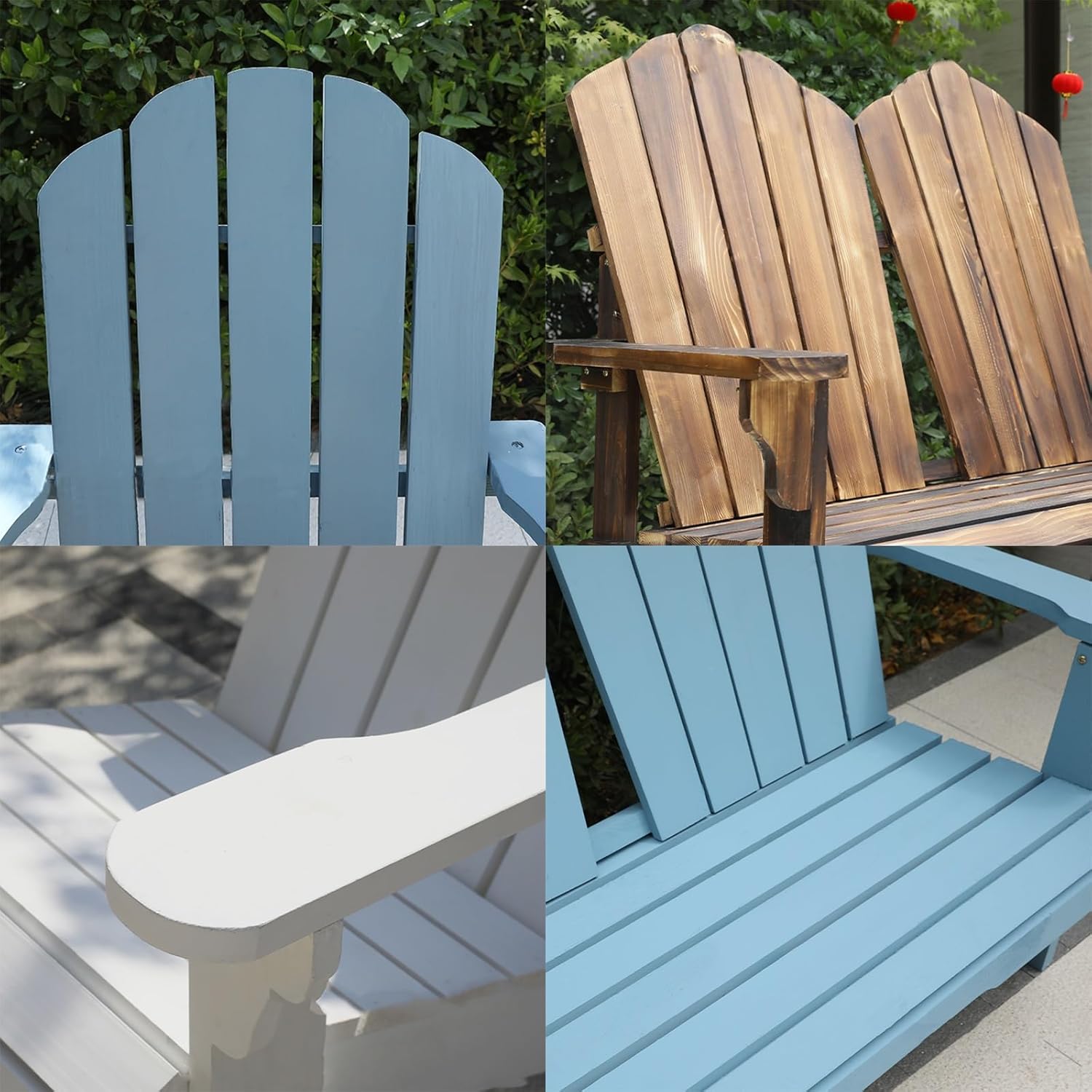 Garden Benches for Outdoors, Double Person Patio Bench, Perfect for Beach, Pool, and Fire Pit Seating, 550 Lbs Load-Bearing(Brown)