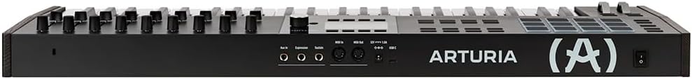 Arturia KeyLab 49 Mk3 Black Bundle with Sustain Pedal & Polishing Cloth – 49-Key USB MIDI Controller, DAW Integration, Faders, Encoders, Pads & Analog Lab Pro Software for Music Production