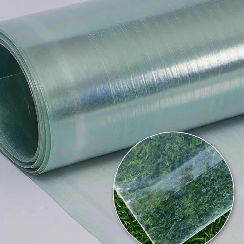 Polycarbonate Roof Sheet, Clear Greenhouse Fiberglass Sheet, Roof Insulation Sheet, Cold Frame Replacement Sheet, Weatherproof for Outdoor Garden Pergola(1.2X7m)