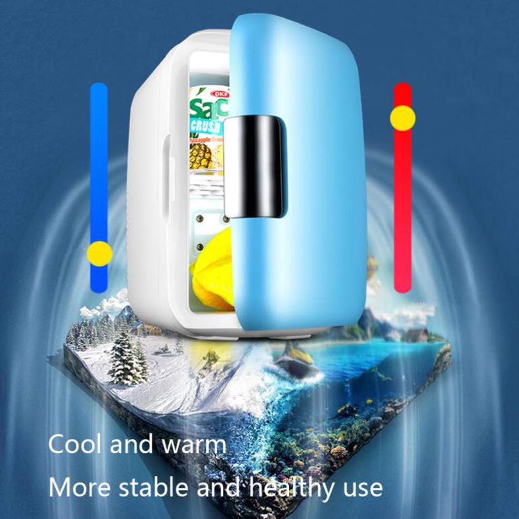 White Mini Portable Compact Personal Refrigerator for Cooling and Heating 6L-8 Tank Capacity Dual-use for car and Home (Type B)