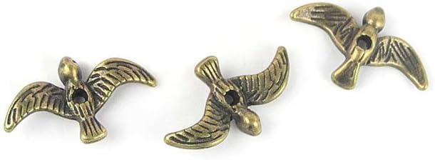 Jewelry Making Charms WI017 Bird Loose Beads Ancient Bronze Retro Findings Bulk