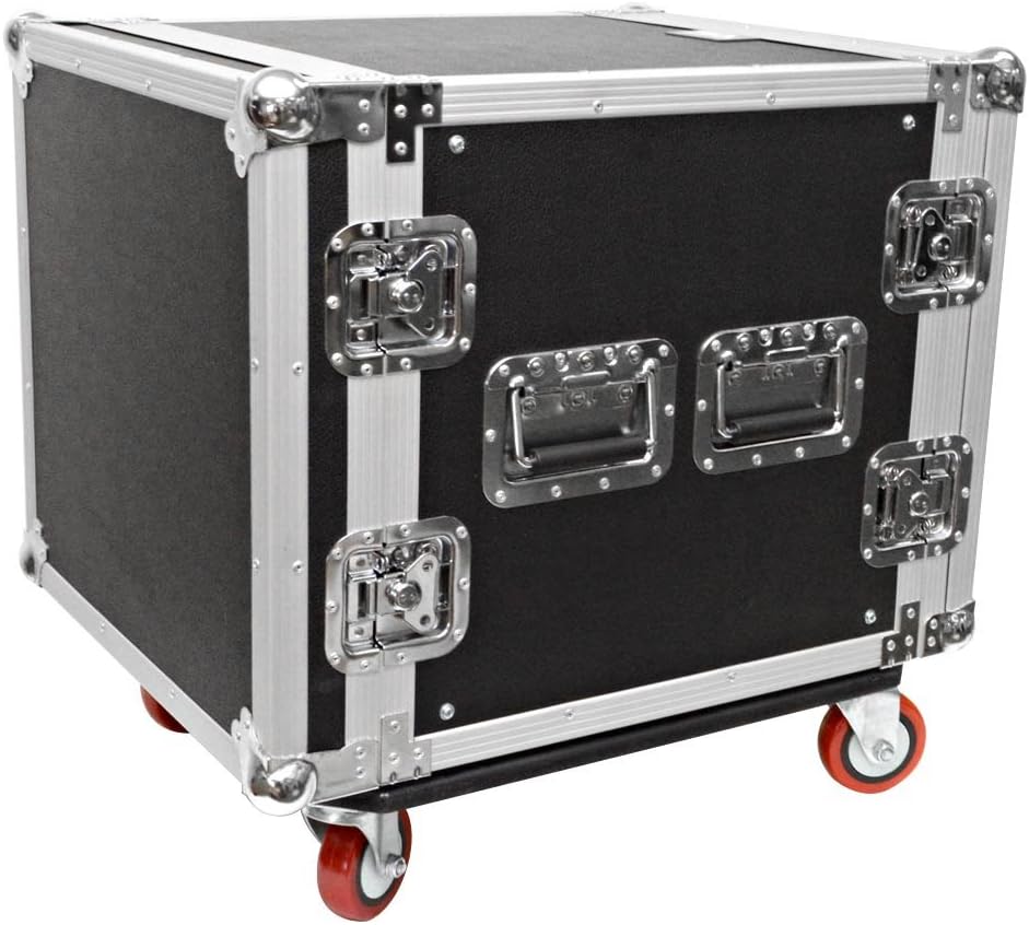 Seismic Audio - 10 SPACE RACK CASE Amp Effect Mixer PA/DJ - Wheel/Casters