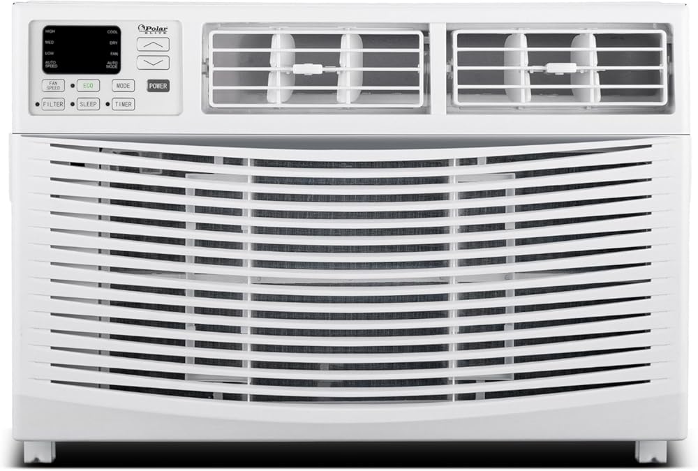 8,000 BTU Window Air Conditioner, Cools Up to 350 Sq. Ft., Quiet Operation, Cool/Fan/Dry Modes, Digital Display, Remote Control, Easy Install & 2-Year Warranty