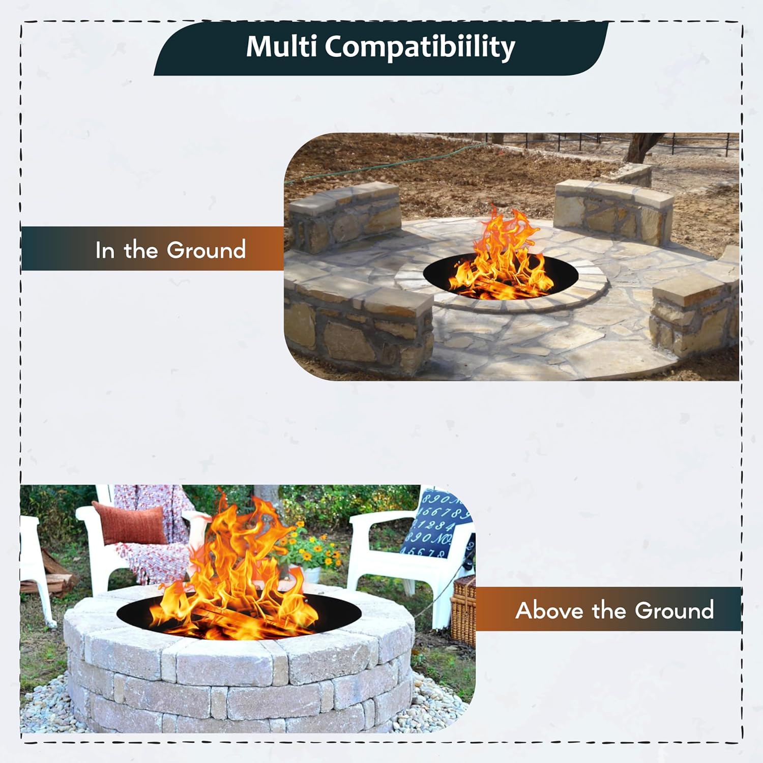 FEBTECH Portable Fire Pit Insert - 48