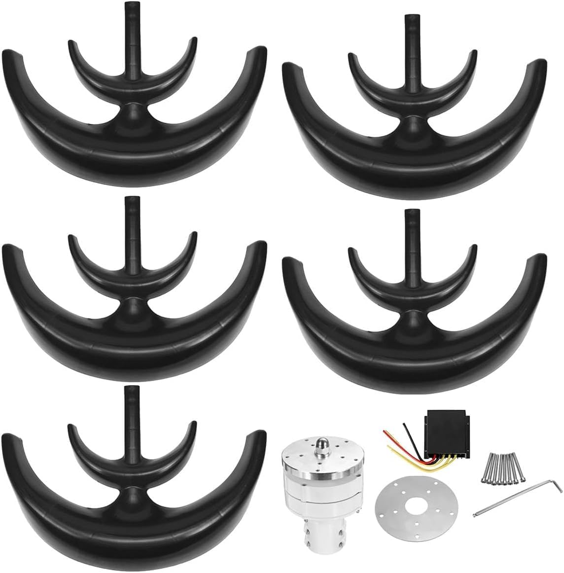 CHRISK Wind Turbines Generator Kit 9000W 12V 24V 48V 220V Lantern 5 Blades Low Noise Lanterns Wind Turbine Generator Kit