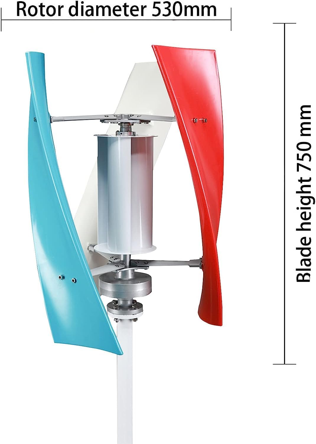 CAJUCA 8000W Low Noise Vertical Axis Wind Turbine Generator, Free Energy Magnetic Levitation Wind Generator 3 Blade Power Generation Windmill