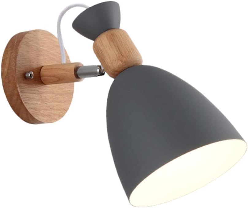 Minimalist Dimmable LED Battery Run Remote Control Indoor No Hard-Wired Metal Gray Swing Arm Wall Lighting Fixture,Chandelier Lamps