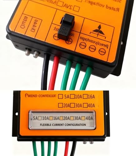 48V MPPT Wind Turbine Charge Controller - 12V/24V/48V with Voltage Display for Horizontal & Vertical Wind Generators (3000W-9000W) - Efficient Power Management