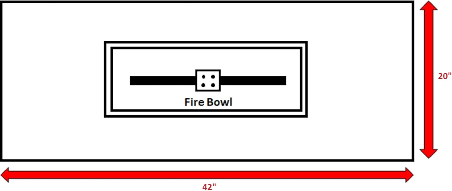 Kaimei Steel Fire Pit Table for Patio - Rectangle Propane Fire Table with Lid & Cover - 42-Inch Outdoor Fireplace for Backyard, Balcony