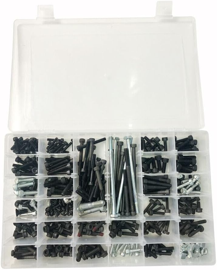 Replacement Tool Part for Chainsaw Self-Tapping Hexagon Screws Nuts 360in1 Kit for Husquarna 345 350 353 Chainsaw (CN072024-2063)
