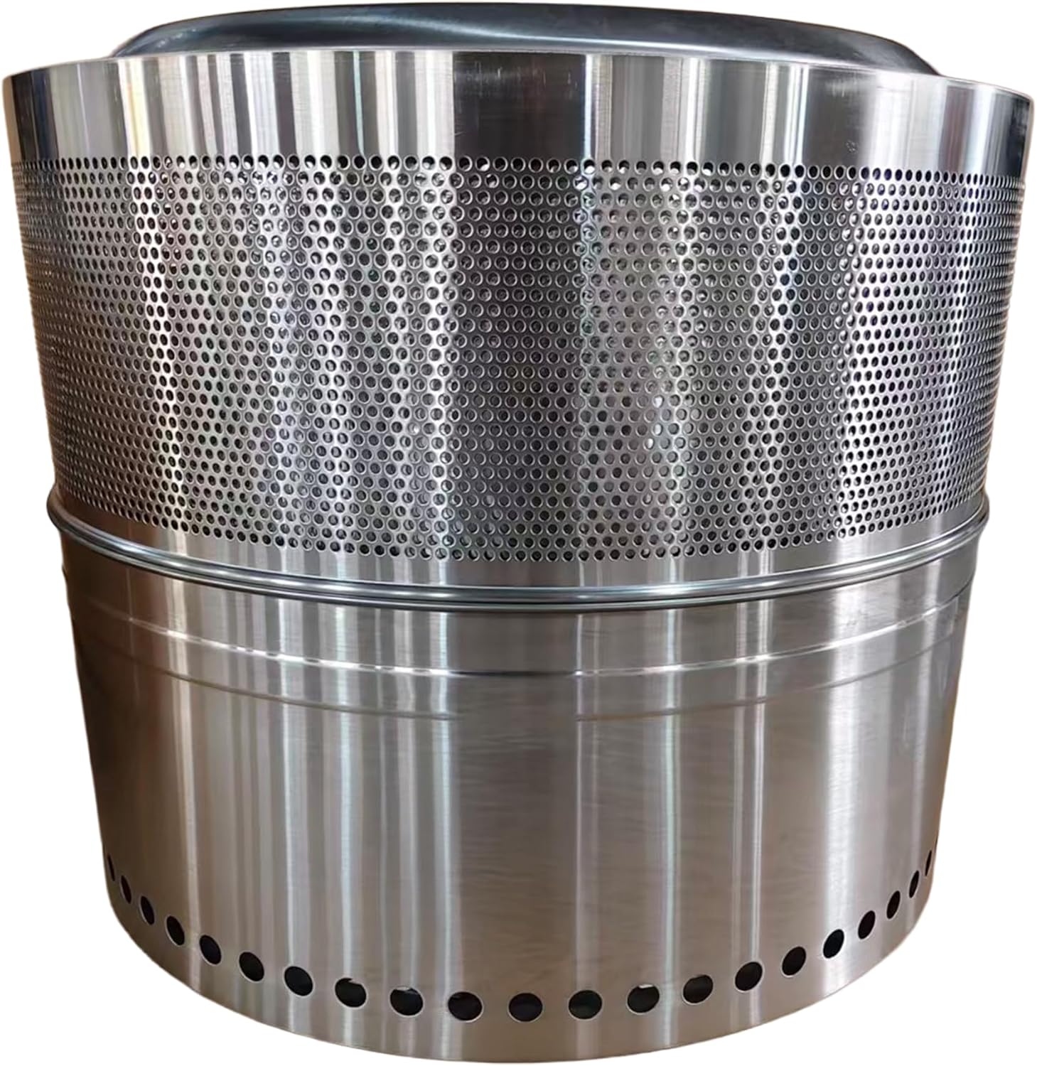 Folding Smokeless Fire Pit 20 Inch, Stainless Steel Wood Burning Firepit, Portable Outdoor Fireplace with Removable Ash Pan, Gloves & Fire Poker for Patio, Backyard & Camping