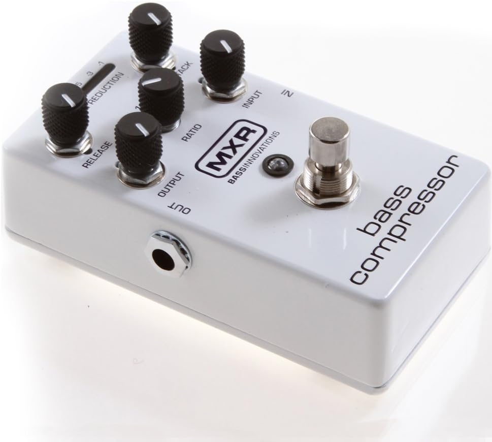 MXR M87 Bass Compressor Effects Pedal with True Bypass BUNDLED WITH 4 Pack of Hosa CFS-106 6-Inch Guitar Patch Cables