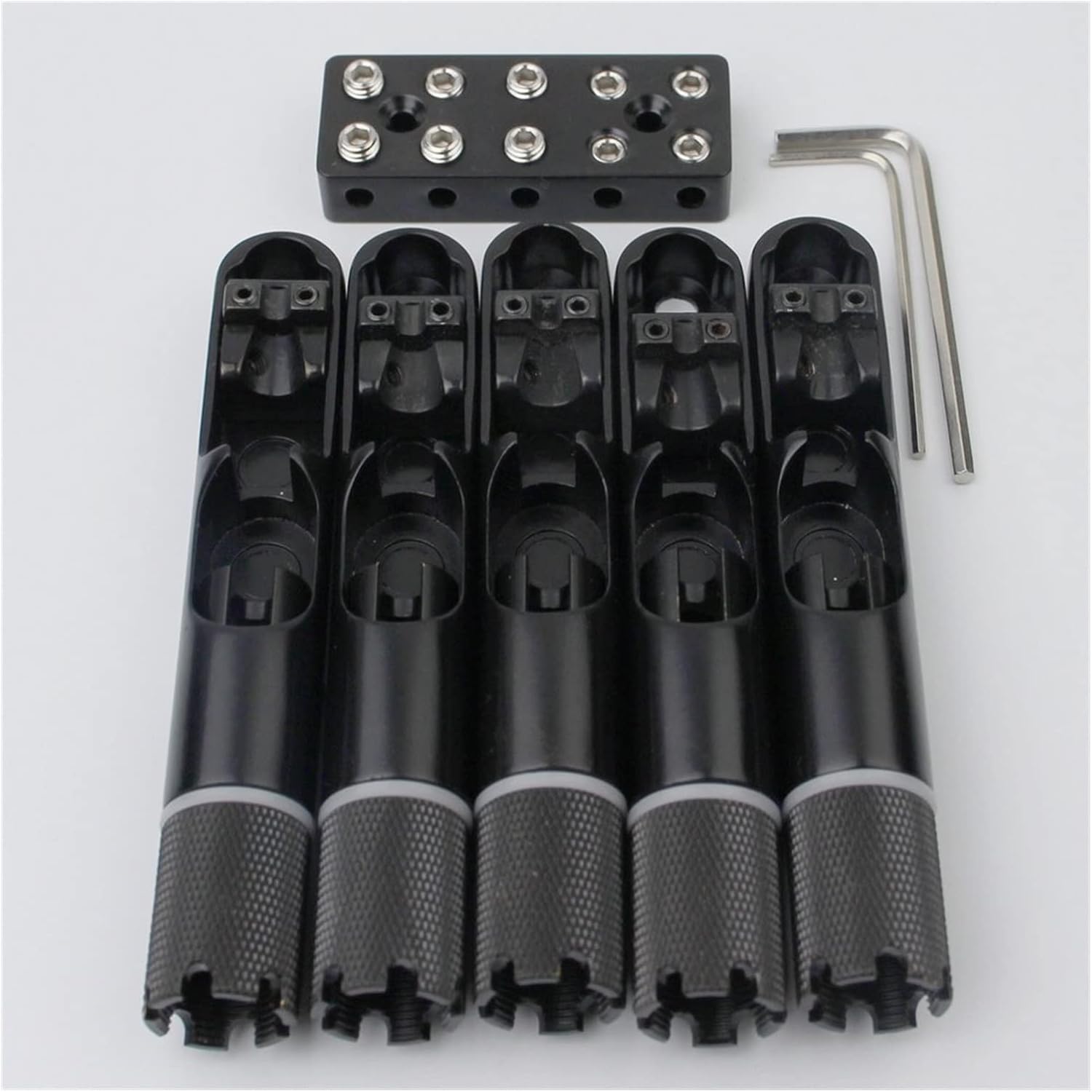 4/5 Pieces Single String Fan Bass Bridge – Headless Fixed Fanned Bridges for Electric Bass Electric Guitar Bridge (Color : 5 PCS)