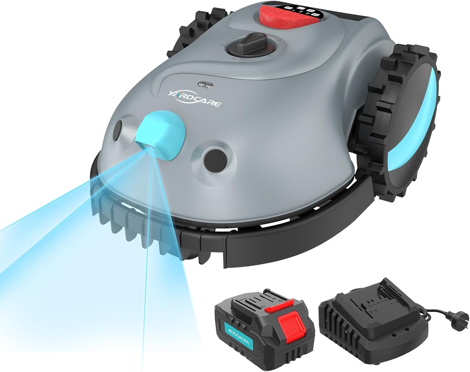 V100 Robotic Lawn Mower with Visual Navigation, Smart Obstacle Avoidance, Adjustable Cutting Height, Low Noise – Ideal for Small Lawns