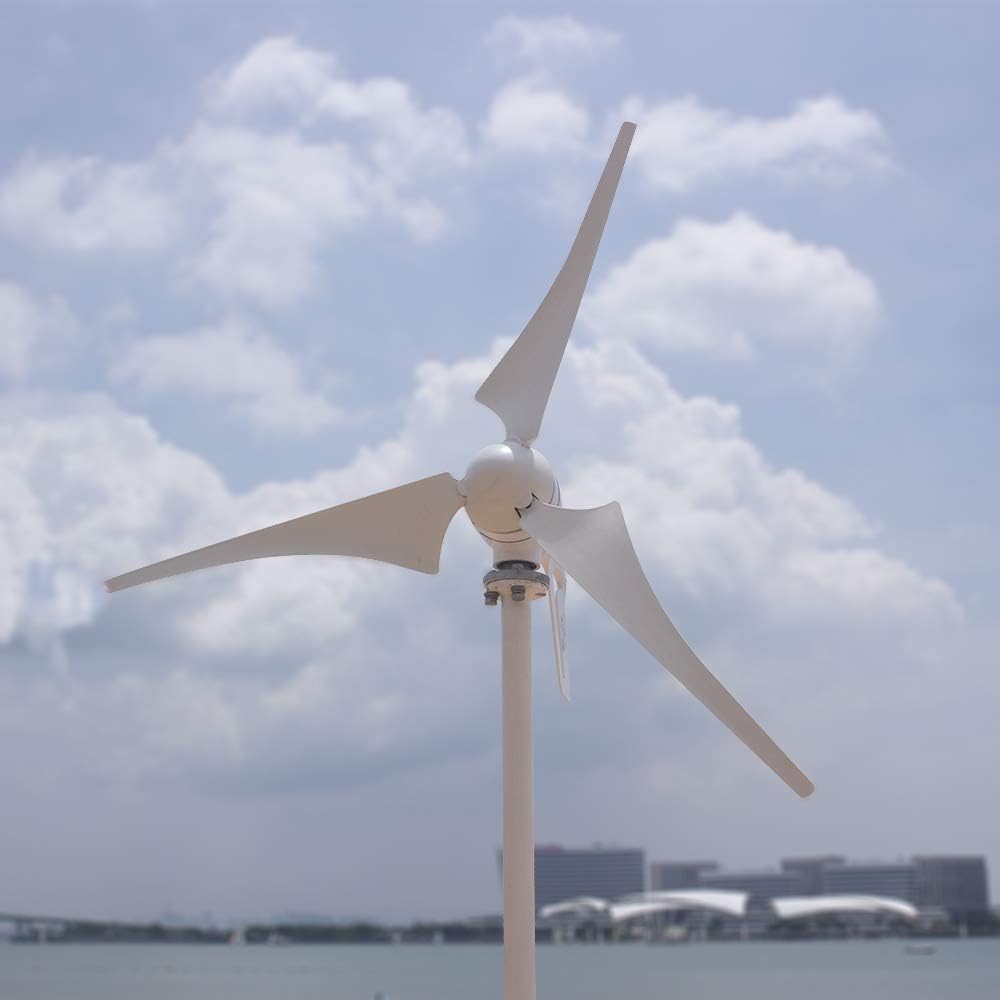 Light and Powerful Small 3 Blade 400W Wind Turbine Generator Kit AC 12V/24V with Windmill Generator Controller for Home Use(12V)