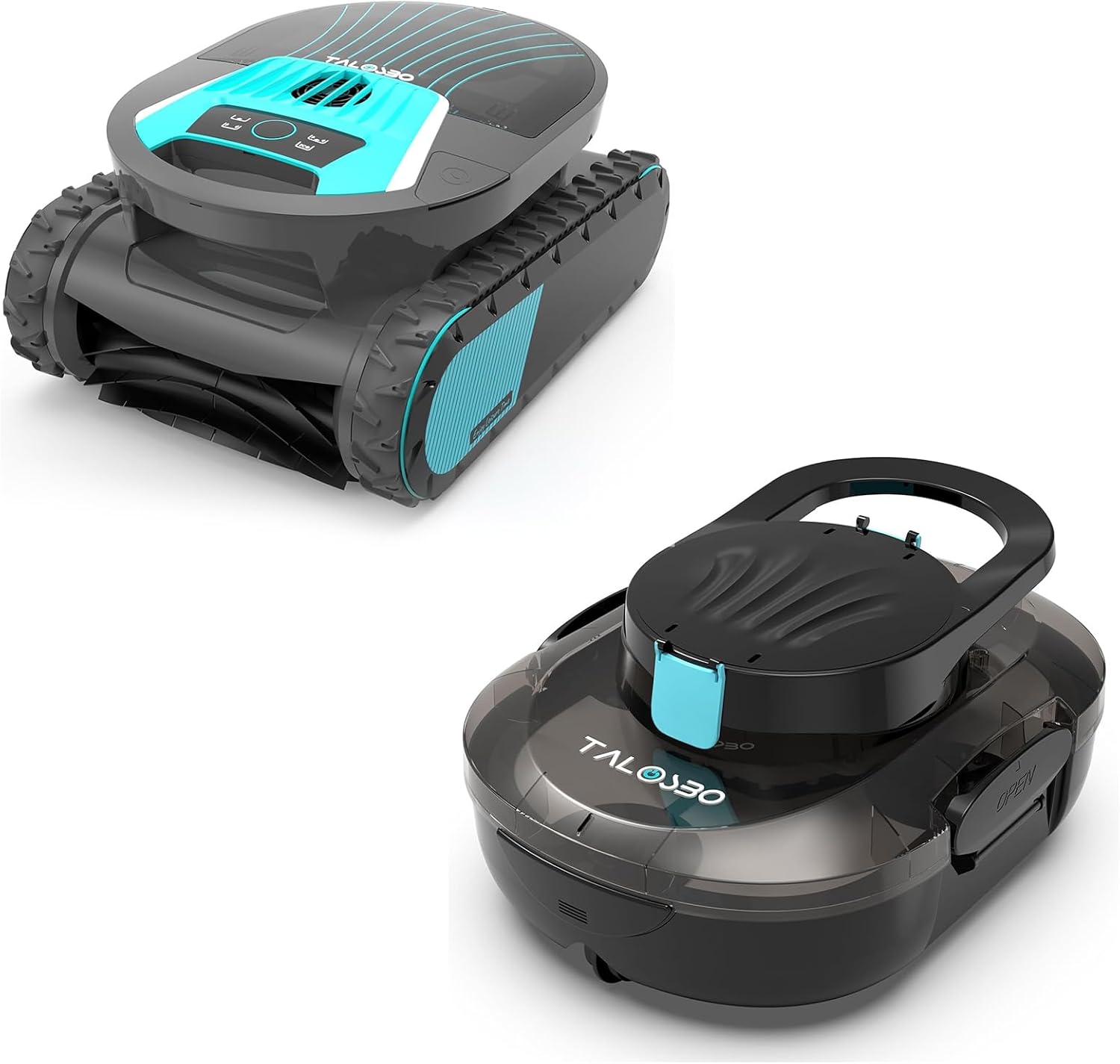 Pleco S1 Cordless Robotic Pool Cleaner with 75-80Mins Runtime, 2.5H Fast Charging & Pleco Pro Robotic Pool Cleaner – Cordless, Smart APP, 210 Min Runtime