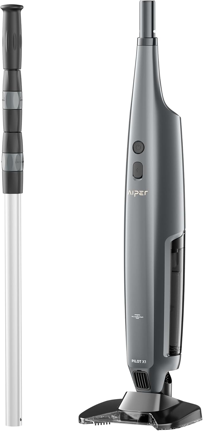 Aiper Pilot X1 Handheld Pool Vacuums, Cordless Cleaner for Inground & Above-Ground Pools, 21 GPM Suction, with Telescoping Pole & Dual Cleaning Modes (Upgraded)