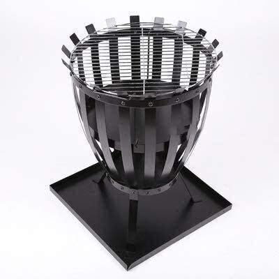 Fire Pits Outdoor Wood Burning Large Bonfire Wood Burning Patio Coal Grill Firepit for Outside Grill Charcoal Smokeless Grill with Spark Screen Poker with Cover BBQ Cooking for Outside Camping