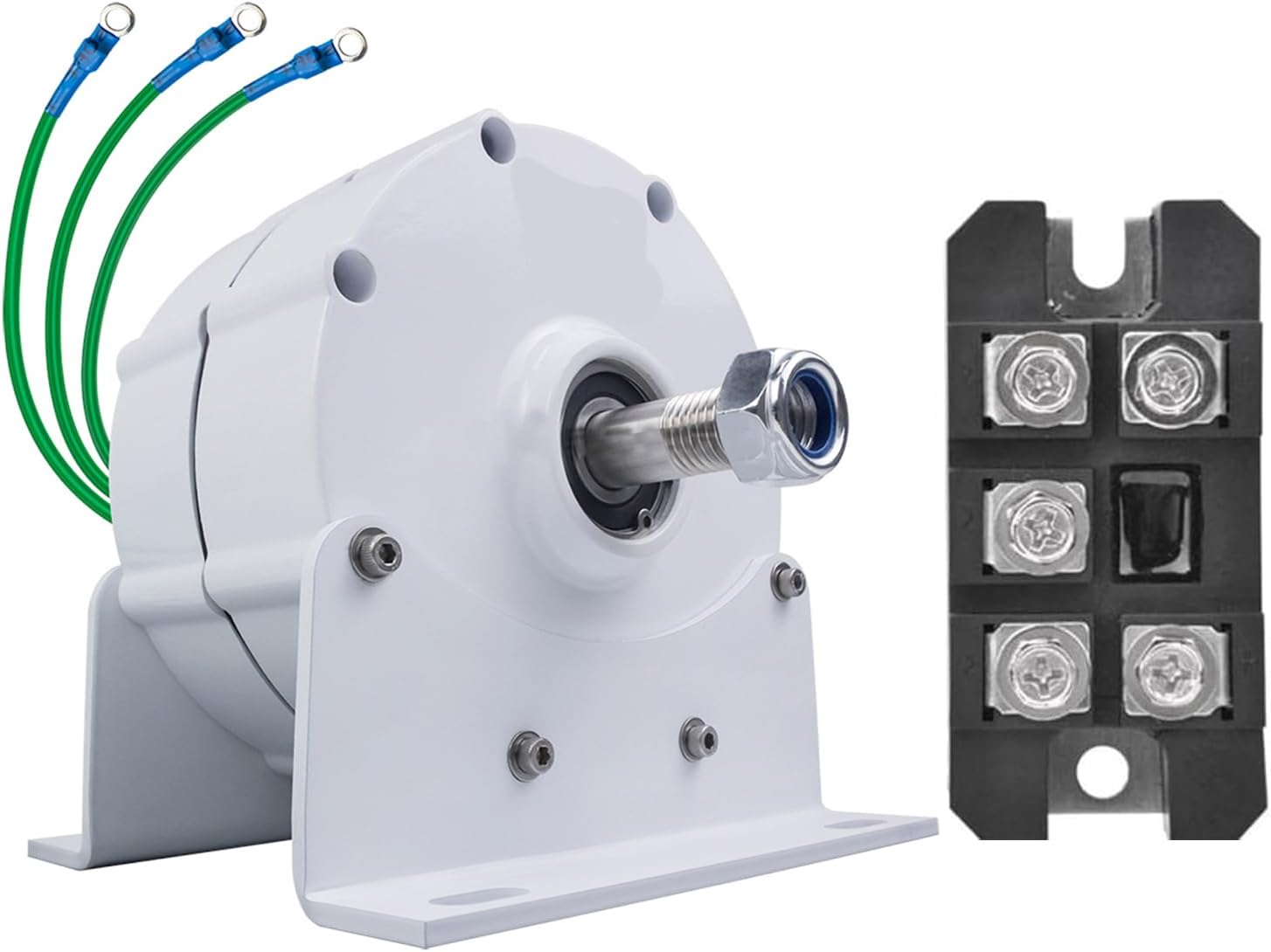 3000W 450 RPM Three Phase Alternator 12V 24V 48V 220V Gearless Permanent Magnet Generator with Rectifier for Vertical Or Horizontal Wind Turbine Wind Generator