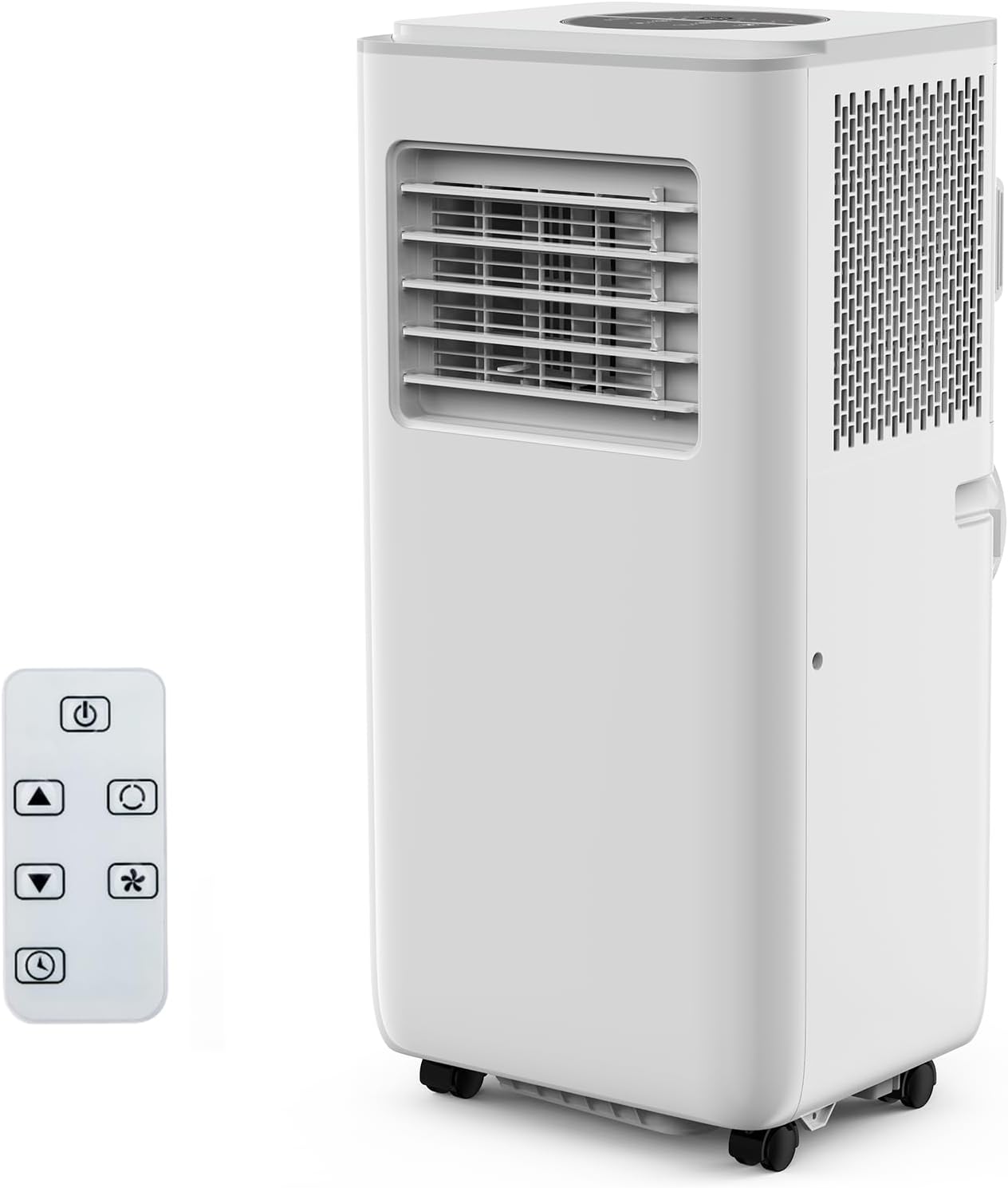 10000 BTUs (ASHRAE) / 6500 BTUs (SACC) Portable Air Conditioner – Quiet Room AC with Cooling, 2-Speed Fan, 46 Pints/Day Dehumidification, Remote Control, Timer, for Rooms Up to 450 Sq.Ft.