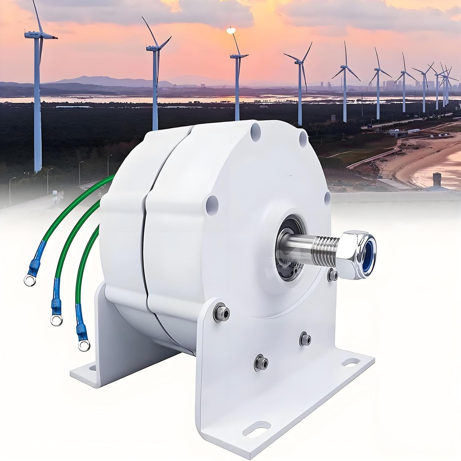 Gearless Permanent Magnet,Permanent Magnet Electric Motor Generator,Suitable for Solar Street Lights for Wind Power Generation, Marine/Marine Applications 48V