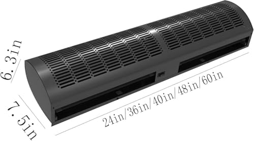 TIST Commercial Air Curtains Wall-mounted Air Curtain Fan - Commercial Super High Power Indoor Door Fan Ceiling Air Curtains Coolers(Remote Control Model,48in)