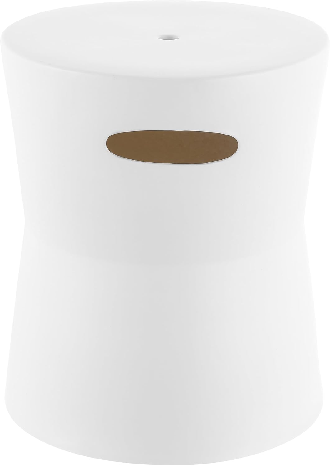 SAFAVIEH Home Collection Dijera Matte White Ceramic 16-inch Decorative Accent Garden Stool for Living Room, Bathroom, Patio, Side Table, Plant Stand (Fully Assembled)