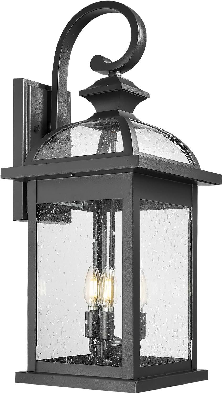 Darkaway Outdoor Lights Fixtures Wall Mount, Extra Large 26inch Outdoor Wall Sconce Lights with Seeded Glass Waterproof Outside Exterior Lights Fixture for House Front Porch Patio Garage E12 Bulb Base