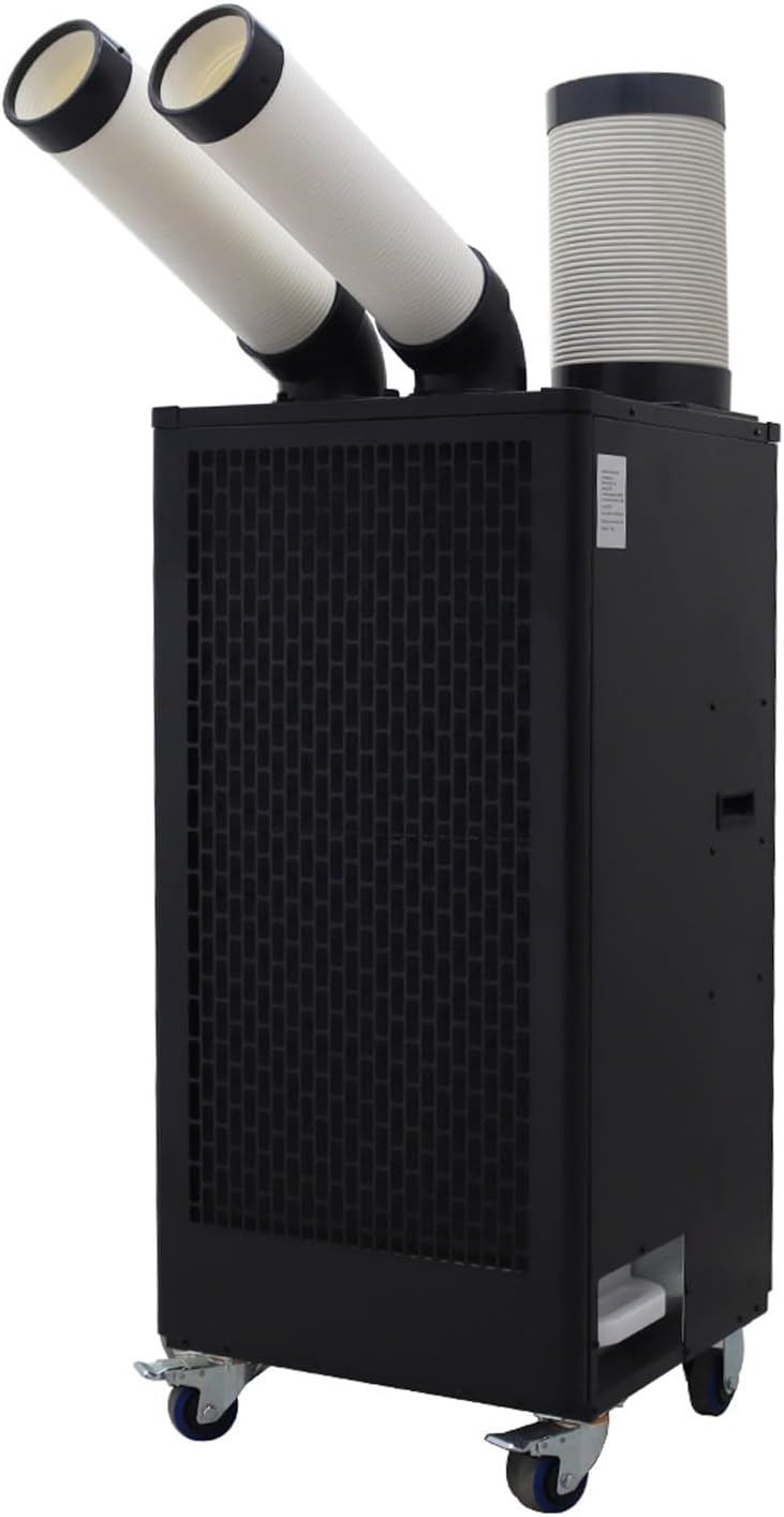 Industrial Portable Air Conditioner with Wheels 8L Large Tank Commercial Spot Cooler Adjustable Air Outlet Ideal for Hospitals Workshops Outdoor Events 220V 2.1KW