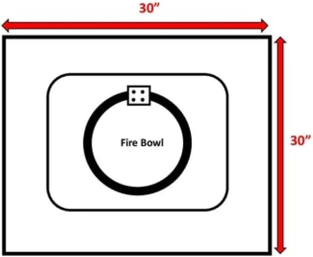 30 Inch White Steel Propane/Natural Gas Firepit Table