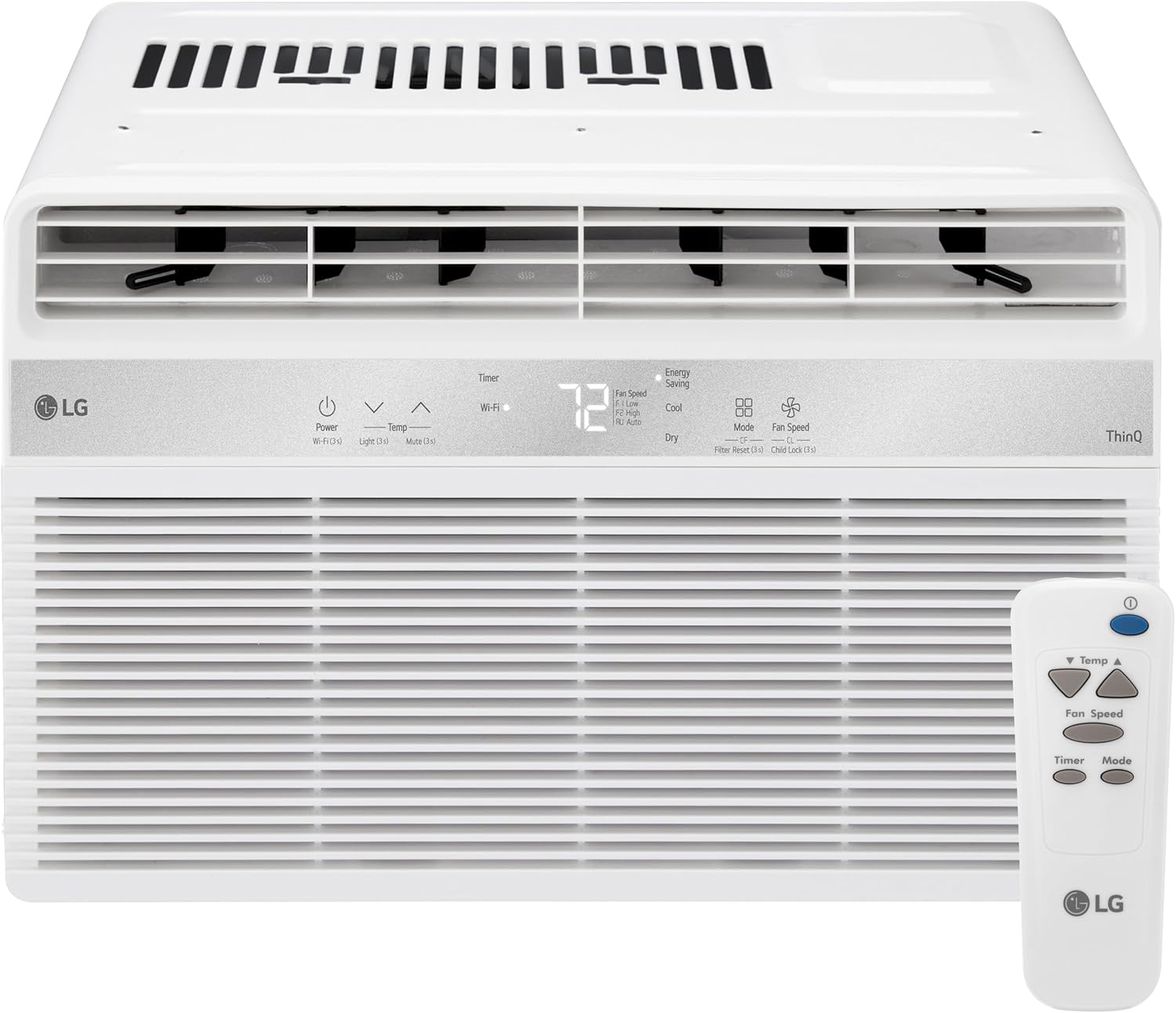 LG 6000 BTU Window Air Conditioner[2024 New] Remote Control, WiFi Enabled works with LG ThinQ, Alexa, Hey Google, Washable Filer Ultra-Quiet Cools Small Room up to 250 Sq.Ft AC Unit White LW6024RSMX