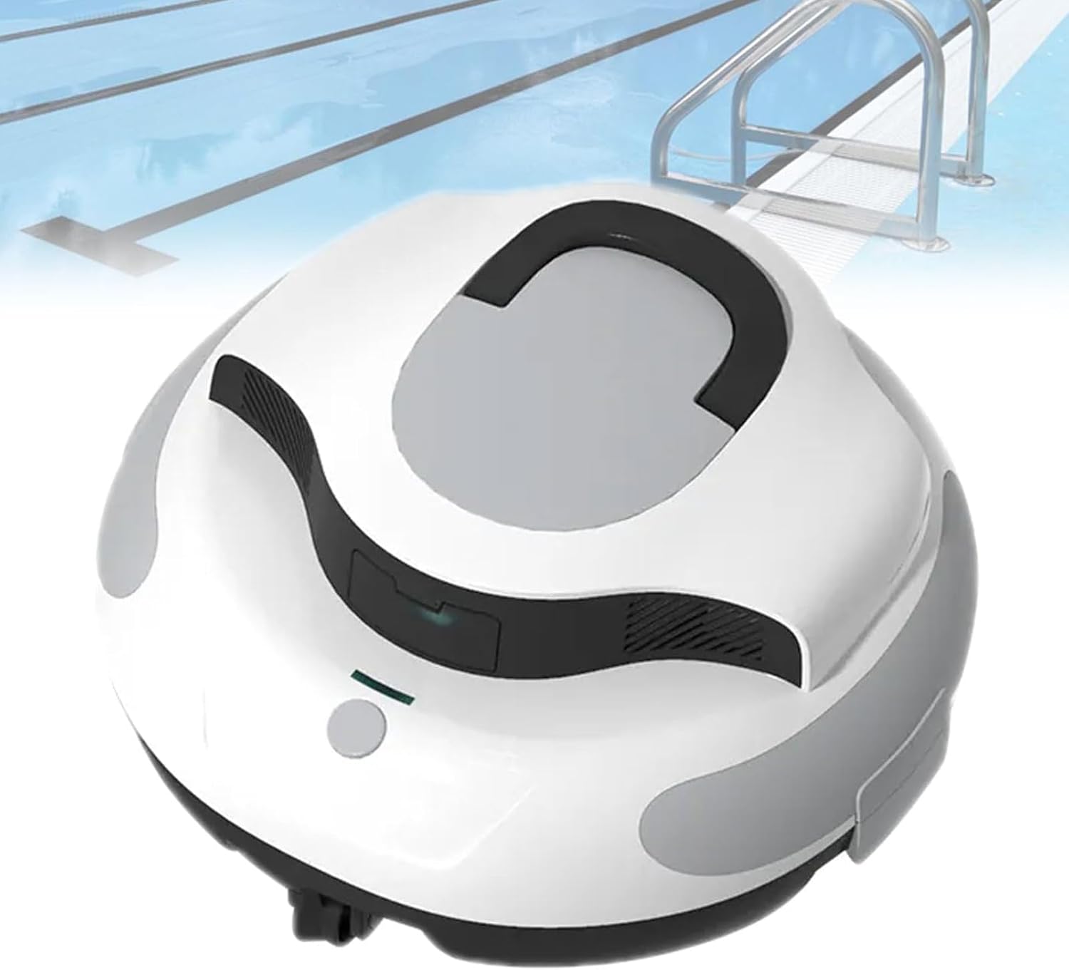 Pool Robot Vacuum, Cordless Robotic Pool Vacuum Cleaner with Dual-Drive Motors and 180μm Fine Filter, Self-Parking Technology, Last 100+ Mins & Clean Up to 1000 Sq.Ft Above/In-Ground Pools