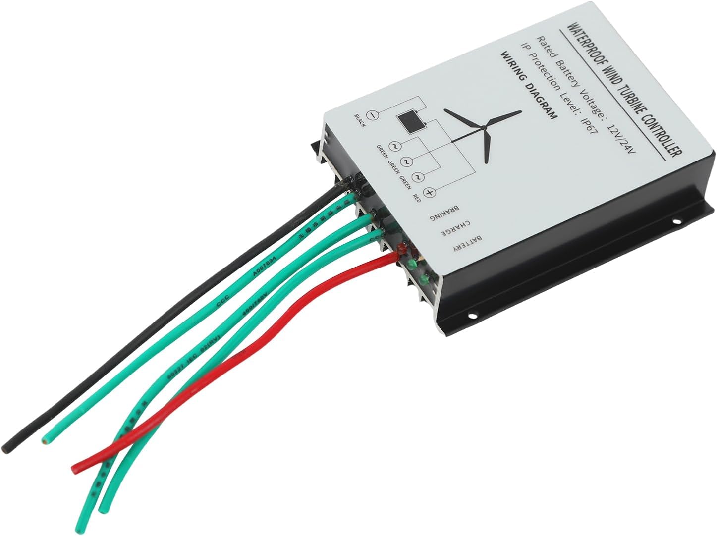 100W 12V/24V Vertical Axis Wind Turbine Generator, Home Windmill Kit with Auxiliary Wind Wheel & Intelligent Microprocessor Controller for Street Lighting