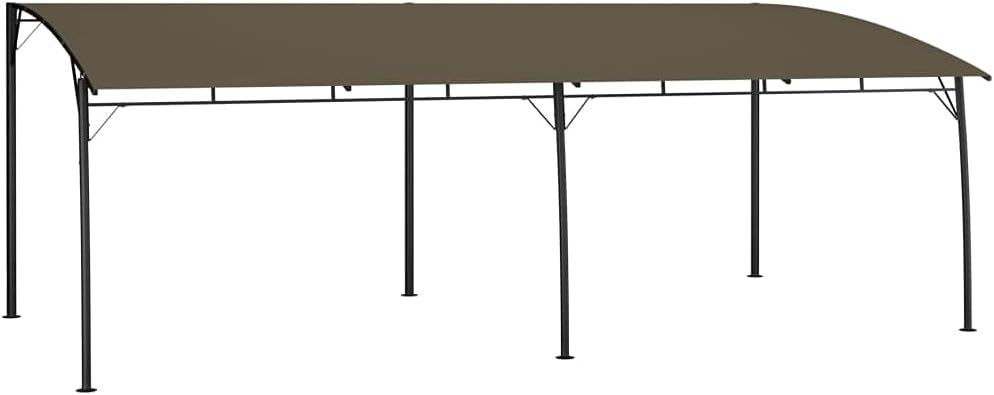 Garden Sunshade Awning 19.7'x9.8'x8.4' Taupe,Outdoor Gazebo with Sun Canopy for Patio and Carport Patio Furniture