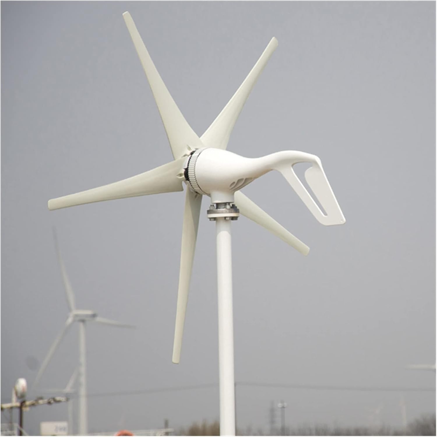 Industrial Wind Turbine Generator Wind Turbine Power Generator 800w 6 Blades 12V/24V Optional Used for Land Marine Solar and Wind Power Parts(Free Controller,6 Blades 800W_24)