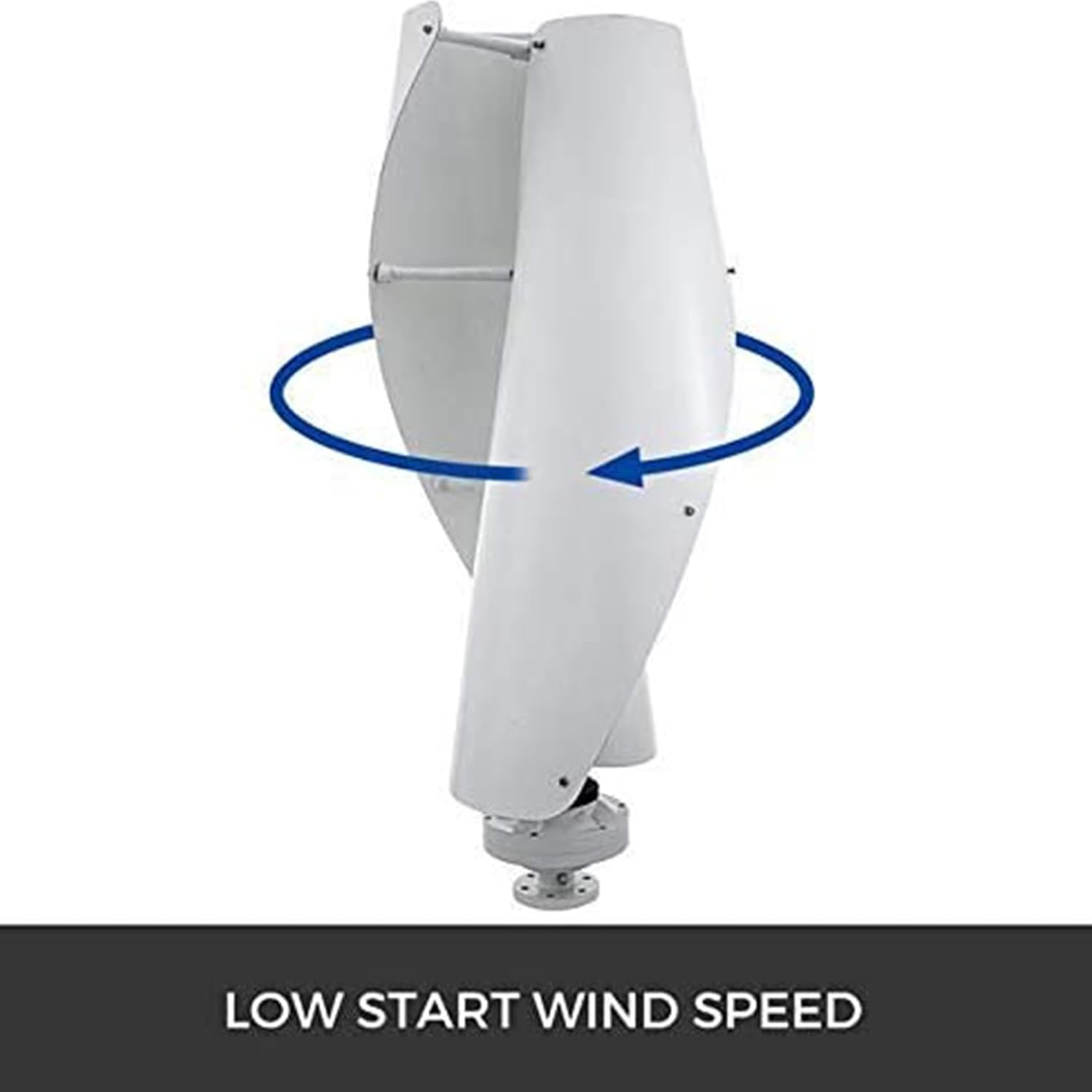 12000W 2 Blades Vertical Axis Wind Turbine 12V 24V 48V 220V High Efficiency Low Noise Maglev Windmill (with MPPT Controller)
