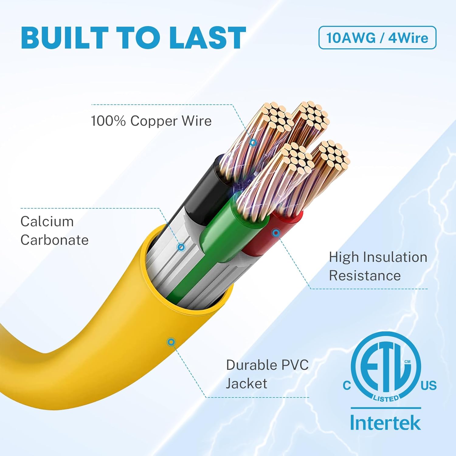 Kohree Generator Cord 30 amp 4 Prong 20FT + Prong 30 Amp Male to 50 Amp Female Generator to RV Camper Adapter Cord