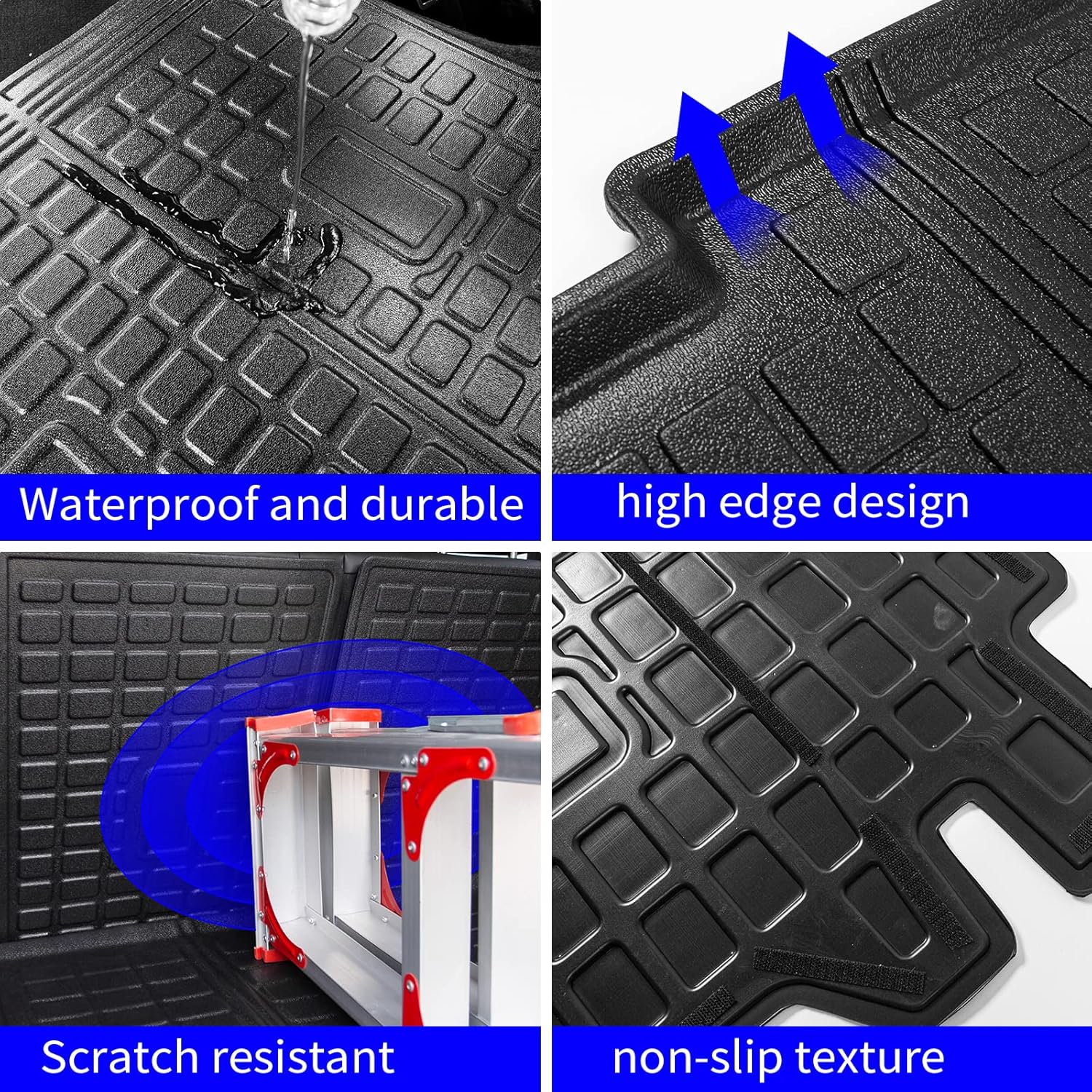 Rongtaod Floor Mats Compatible with 2021-2025 2026 Nissan Rogue Trunk Liner Cargo Mat Cargo Liner Back Seat Cover Protector 2024 Nissan Rogue Accessories (Floor Mats+Backrest Mats+Trunk Mat)