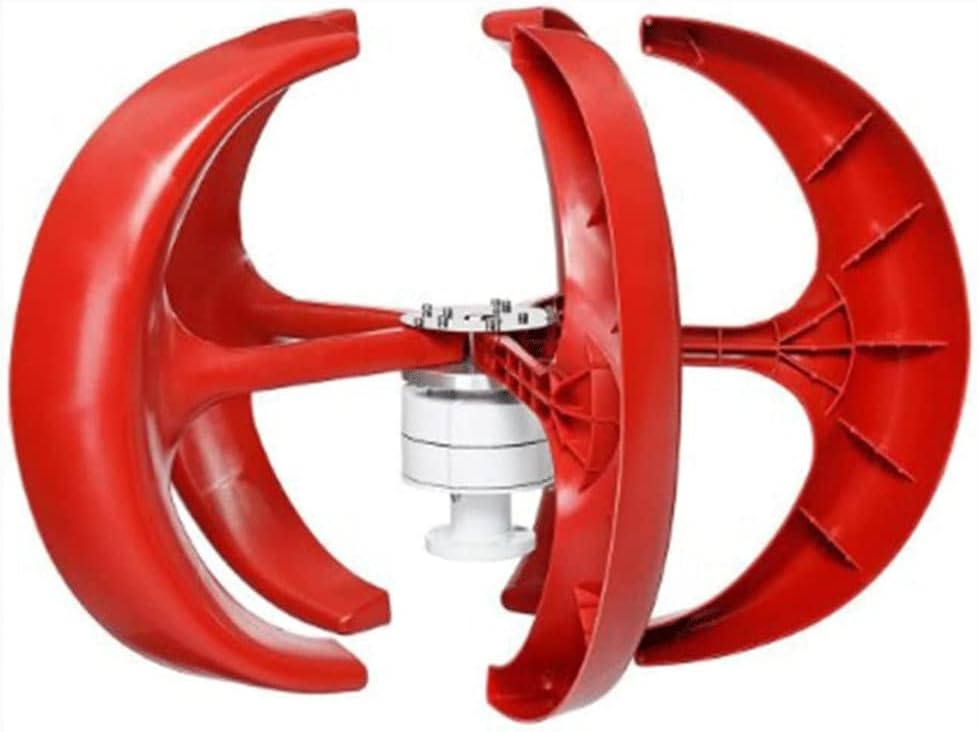 600W Wind Turbine Generator, 12V 24V 48V 5 Leaves Lantern Wind Turbine Vertical Wind Generator Kit Electricity Equipment