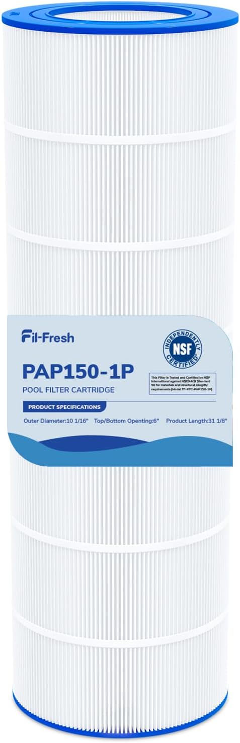Fil-fresh CC150 Pool Filter Cartridges Compatible with Pentair Clean & Clear 150, Replacement for Pleatco PAP150, Pentair R173216, Unicel C-9415, 150 sq.ft
