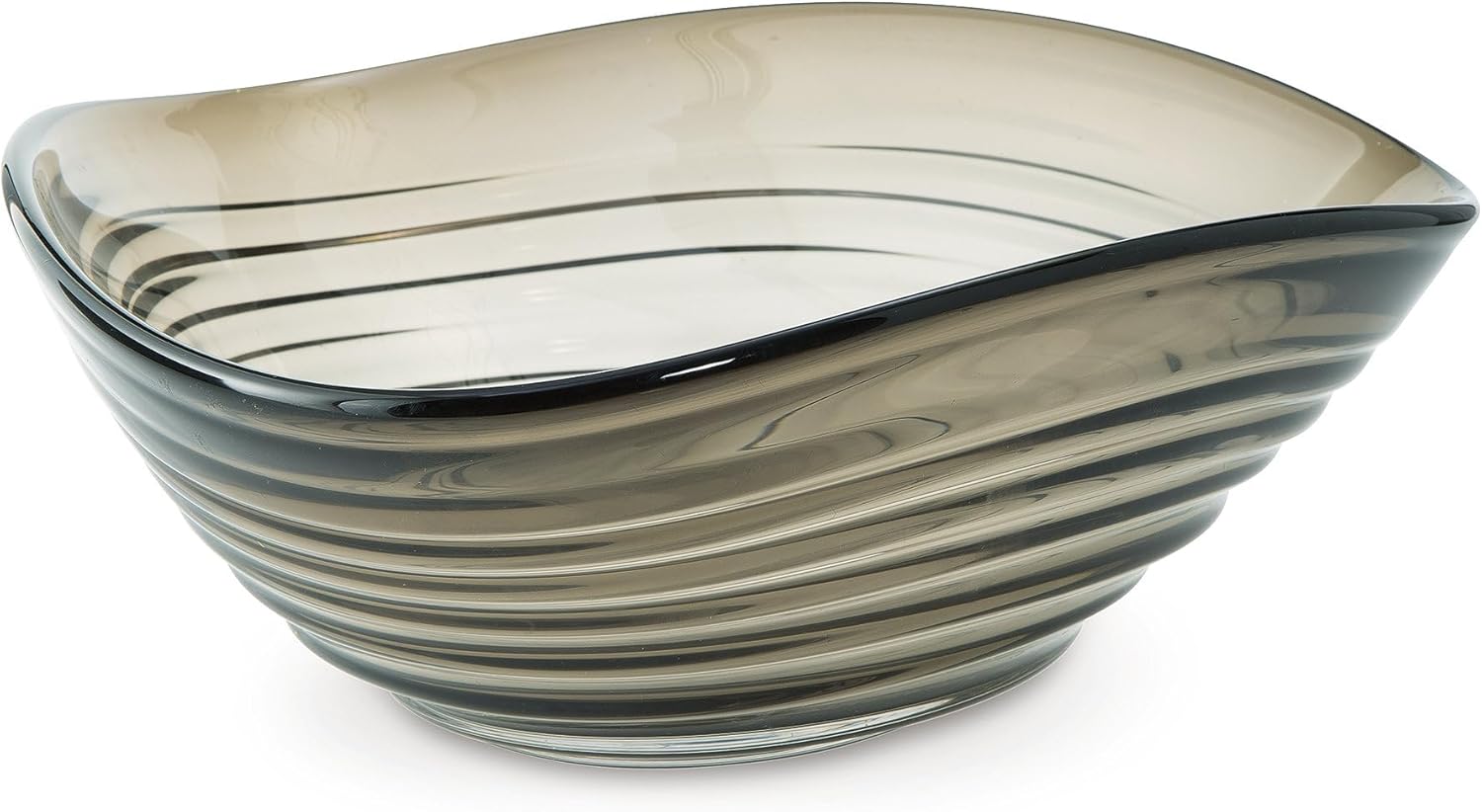Signature Design by Ashley Solariston Classic Indoor/Outdoor Novelty Glass Bowl, Light Brown & Gray